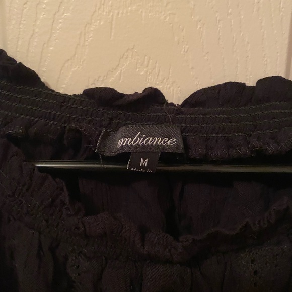 Off The Shoulder Button Up Cropped Shirt - Picture 2 of 3